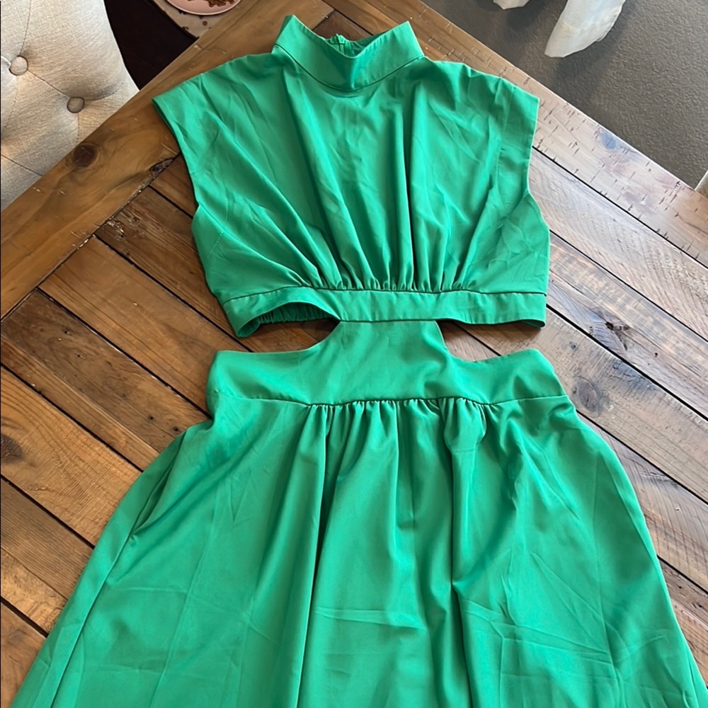 Green Cutout Dress